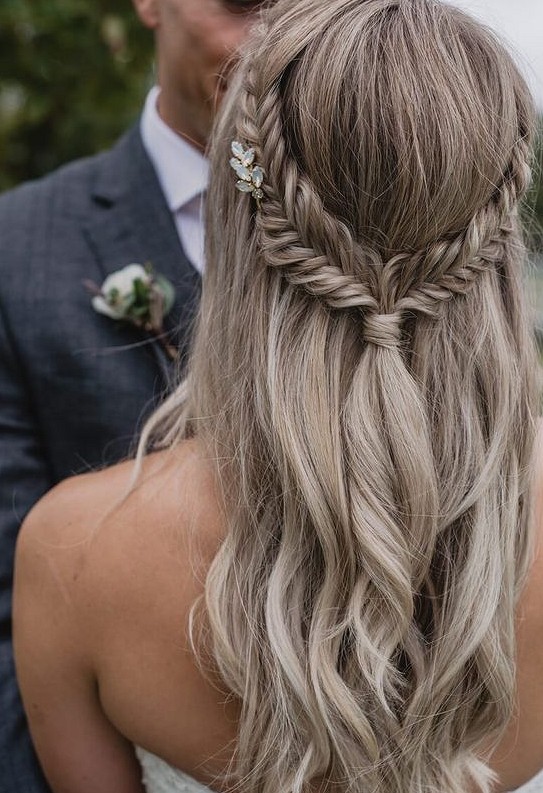 36 Elegant And Fresh Wedding Hairstyle Trendy In 2019 hair style, wedding hair style, hair braid