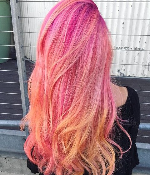 35 Lovely Pink Hair Colors To Inspire Your Next Dye Job hot and bright color  dye, charming pink hair, hair color, pink hairstyles
