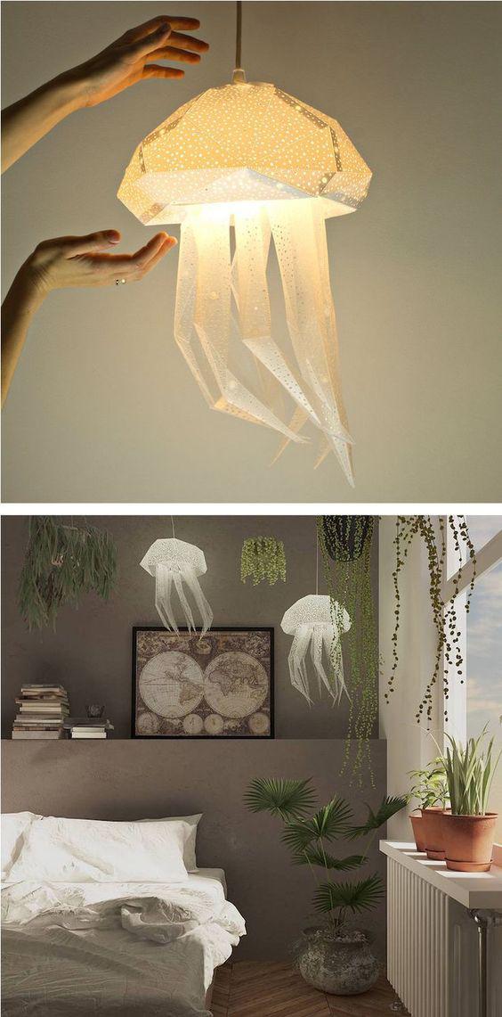 35 Environmental DIY Lighting for Home Decor DIY lamps, DIY decor, home decor, recycle home decor