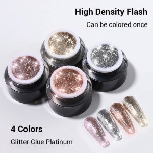10ml Glitter Platinum Nail Gel Polish VT202294 - Vettsy