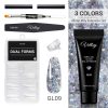 6pcs/set Glitter Poly Nail Extension Kit VT06 - Vettsy
